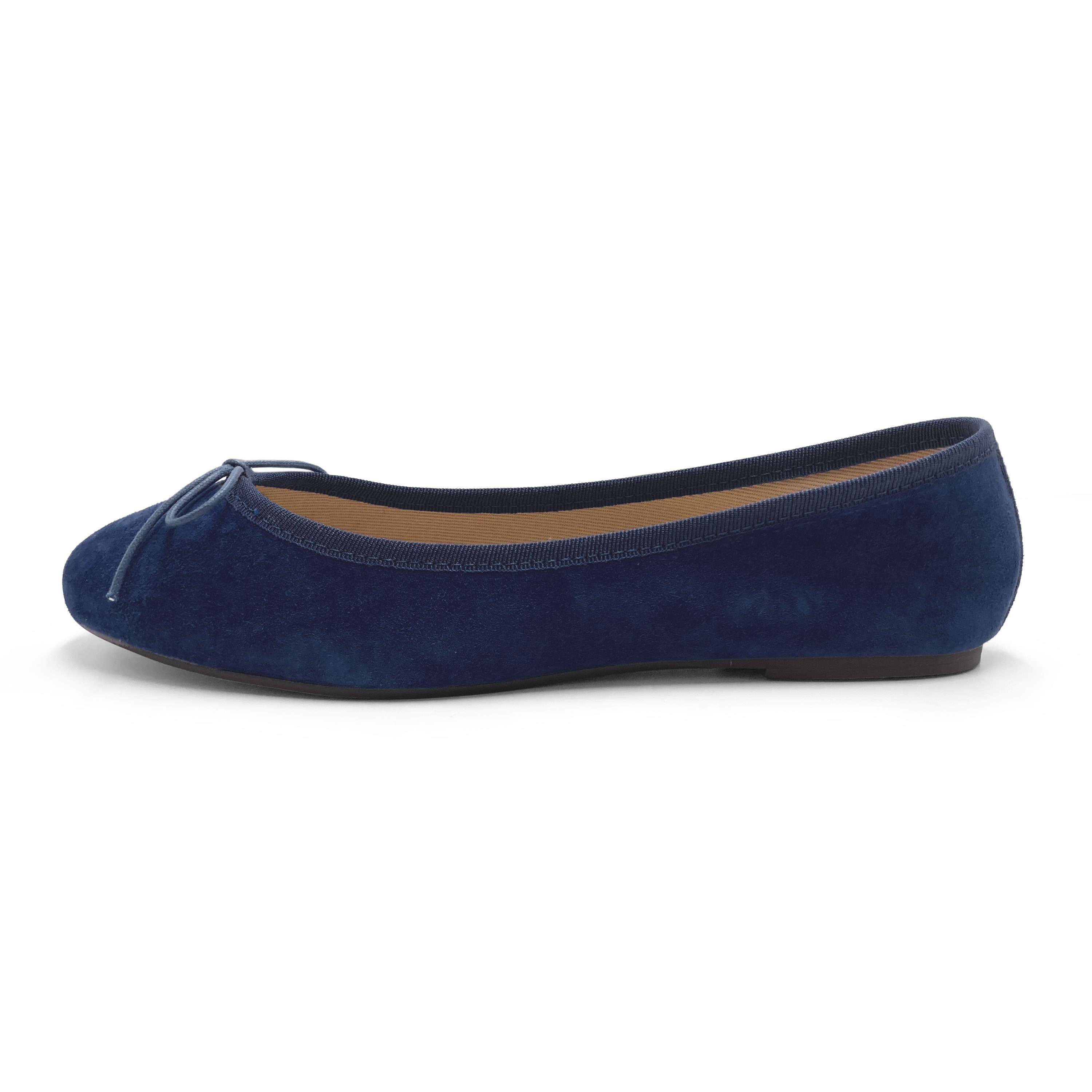 Ballerines en daim bleu