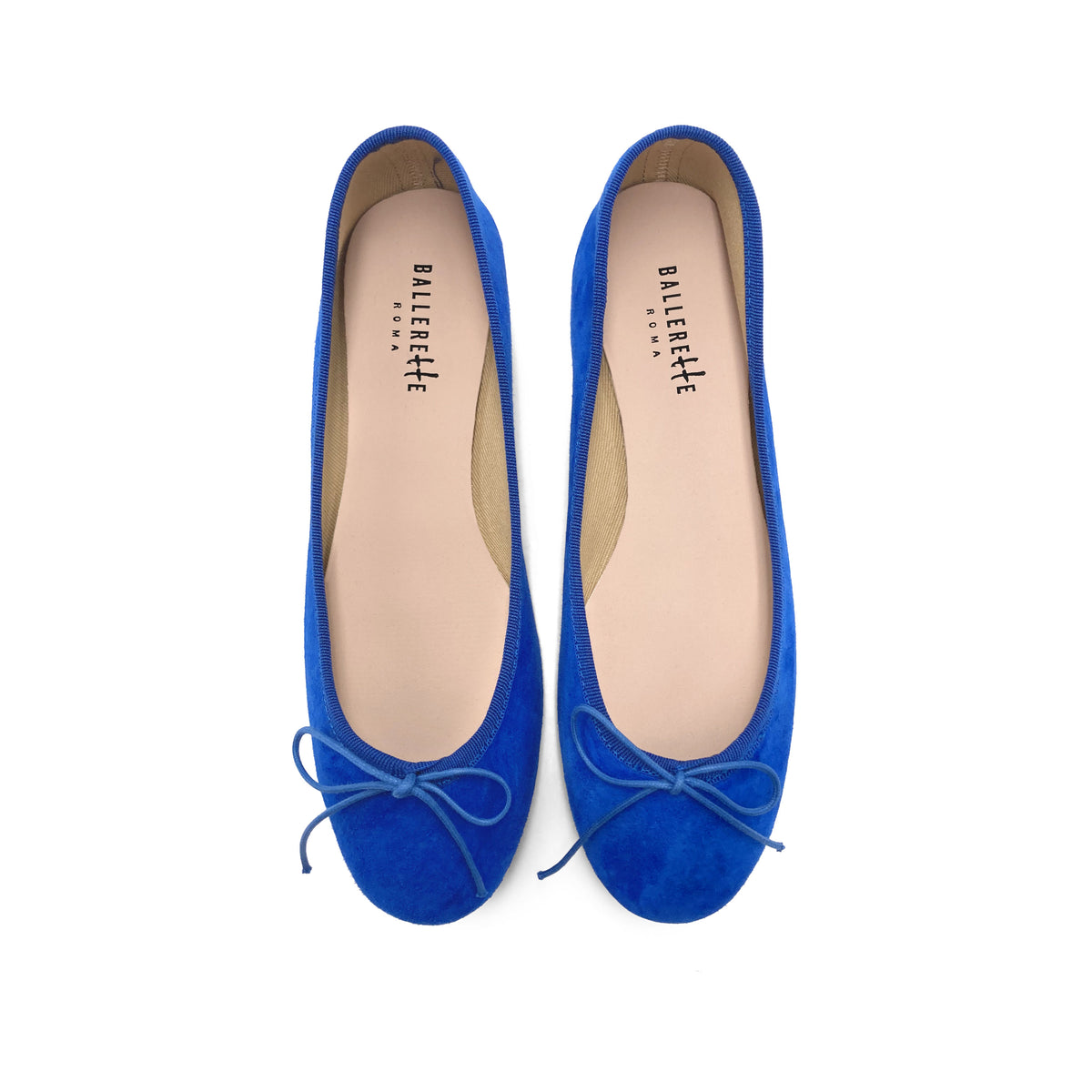 Ballerine in camoscio blu elettrico