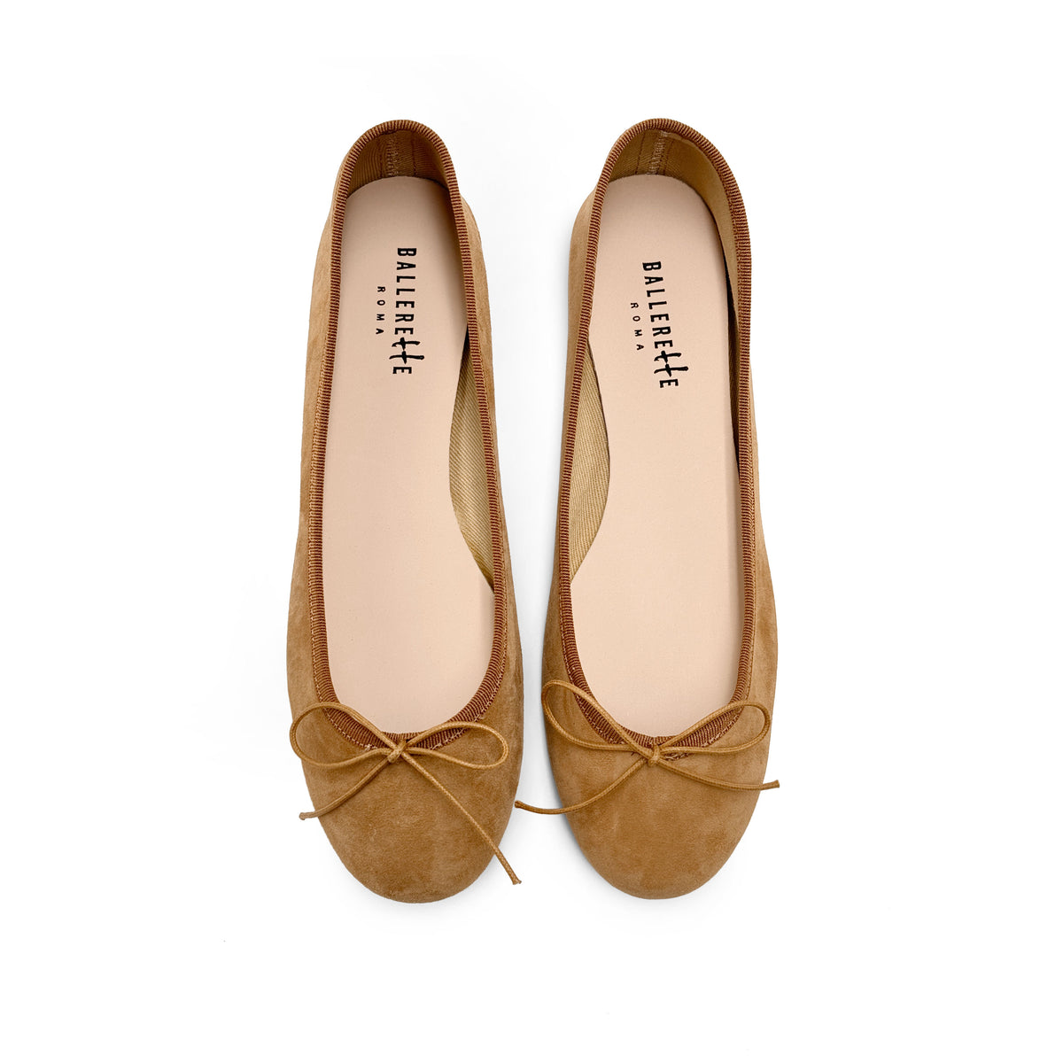 Ballerine in camoscio cuoio