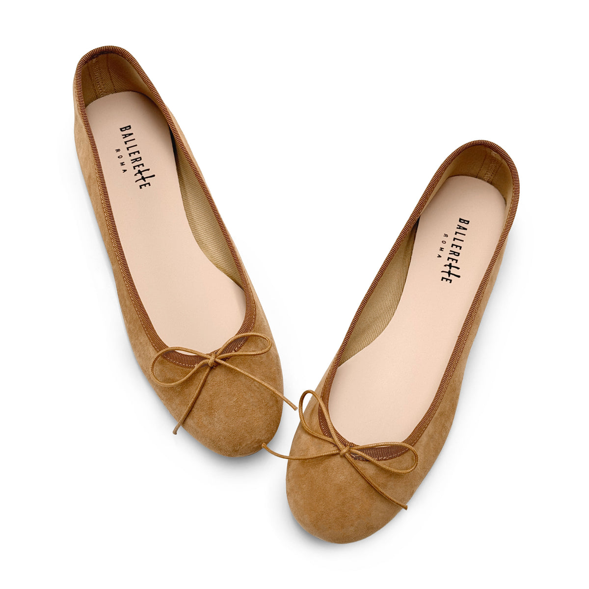 Ballerine in camoscio cuoio