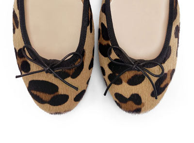 Ballerine leopardate in cavallino