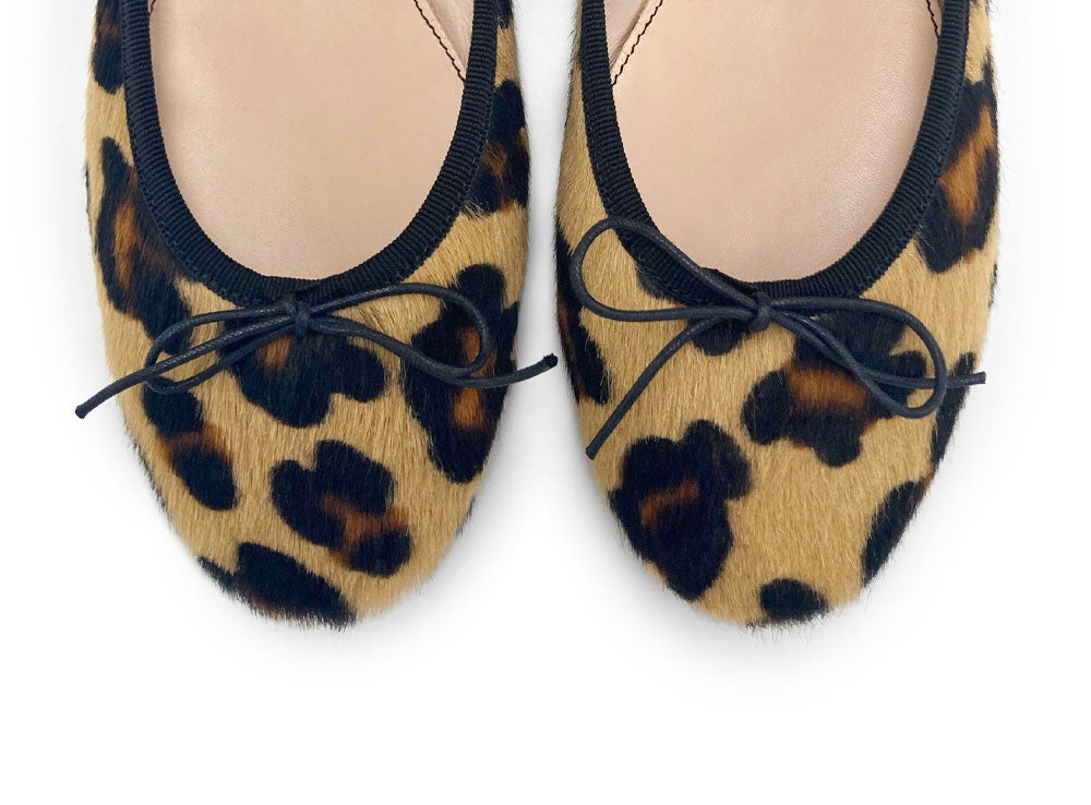 Animalier spotted calf hair ballet flats