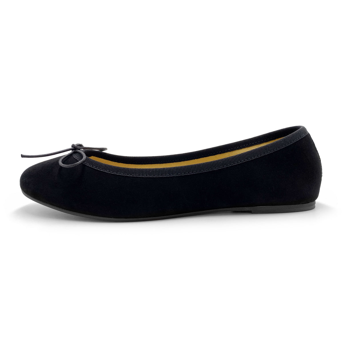 Ballerine nere in camoscio