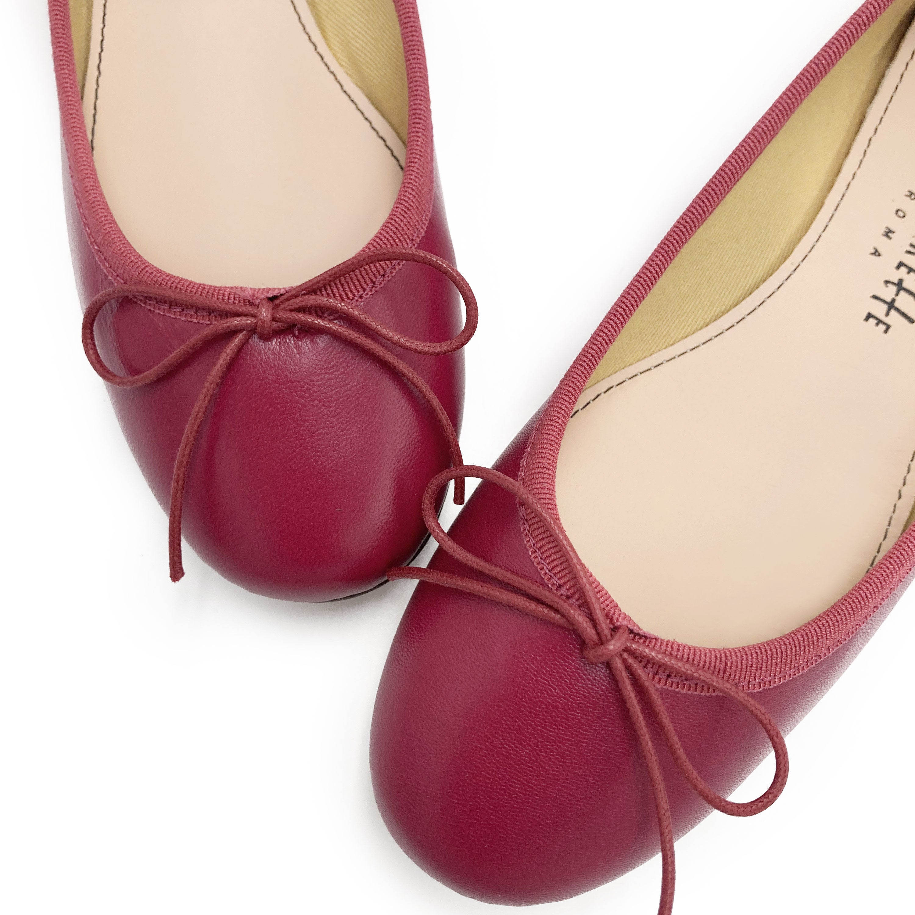 Ballerine in pelle prugna