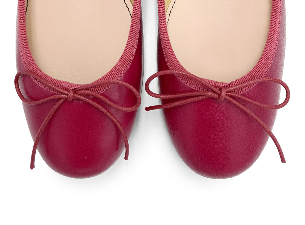 Ballerine in pelle prugna