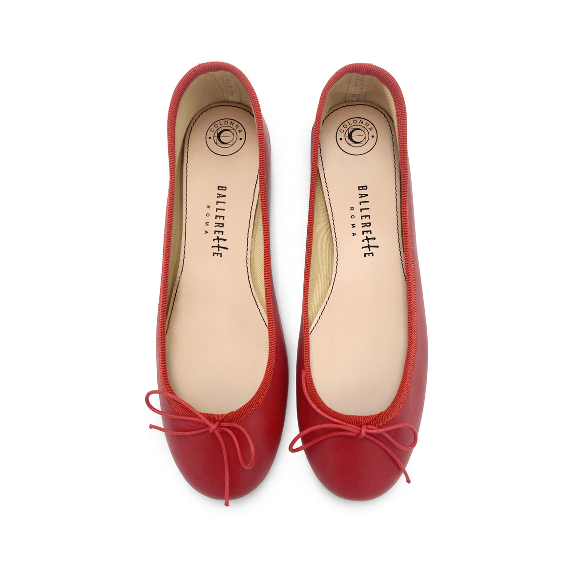 Ballerine rosse in pelle