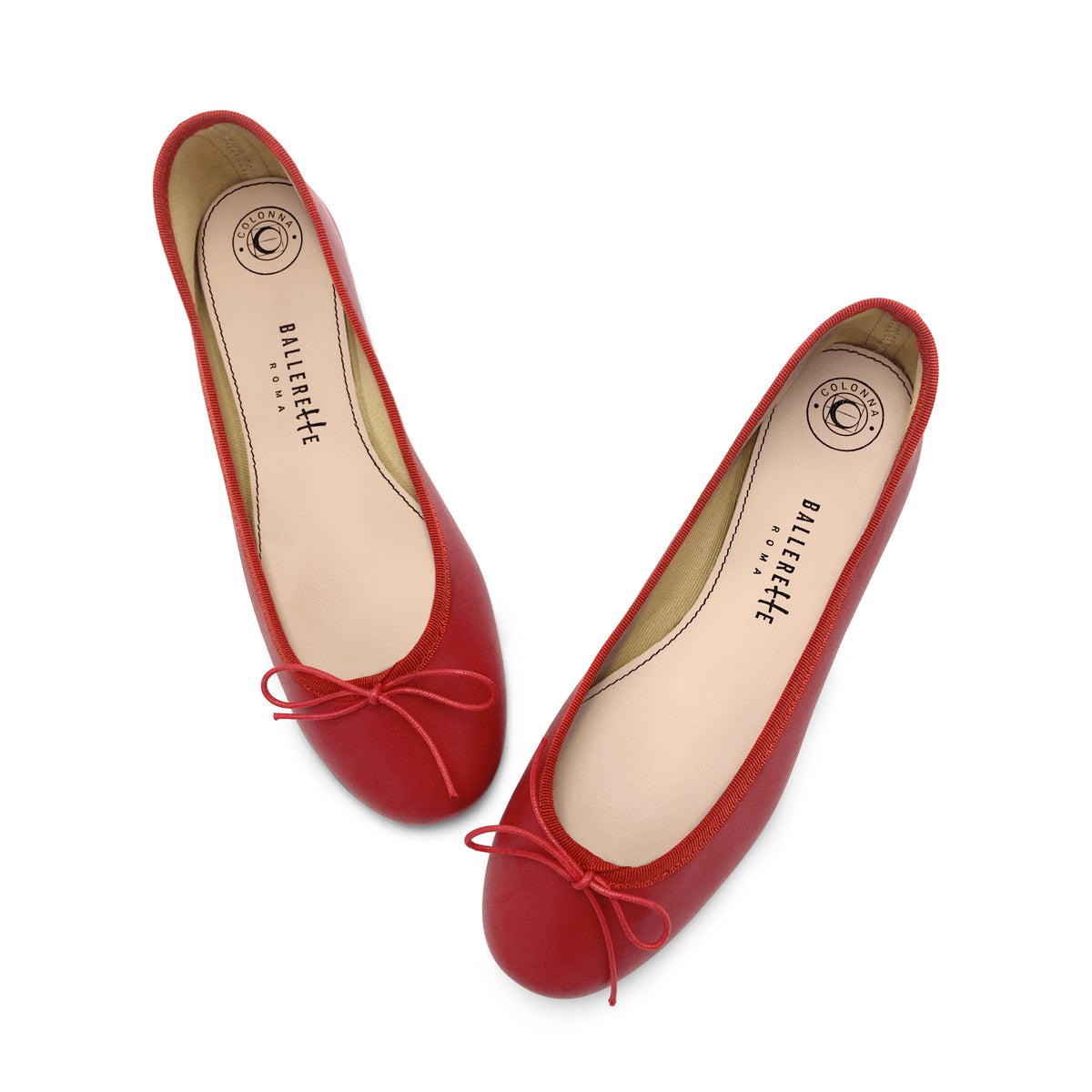 Ballerine rosse in pelle