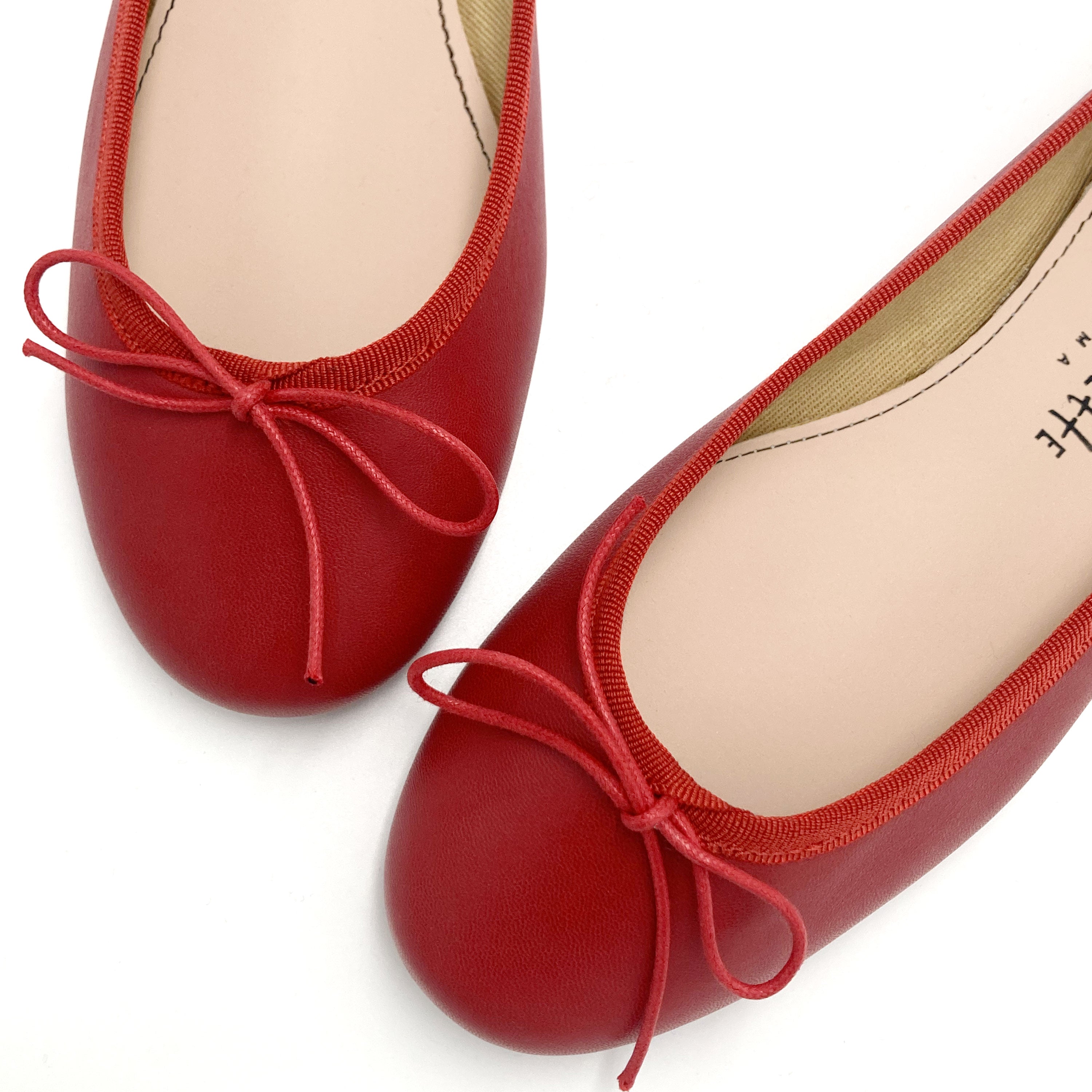 Ballerine rosse in pelle