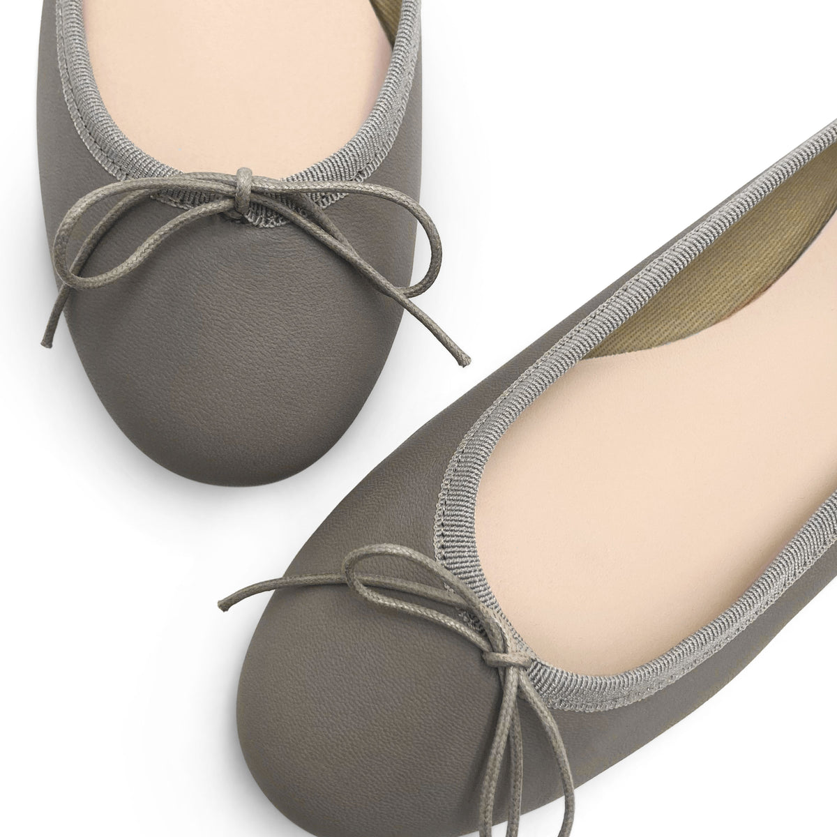 Ballerine in pelle taupe