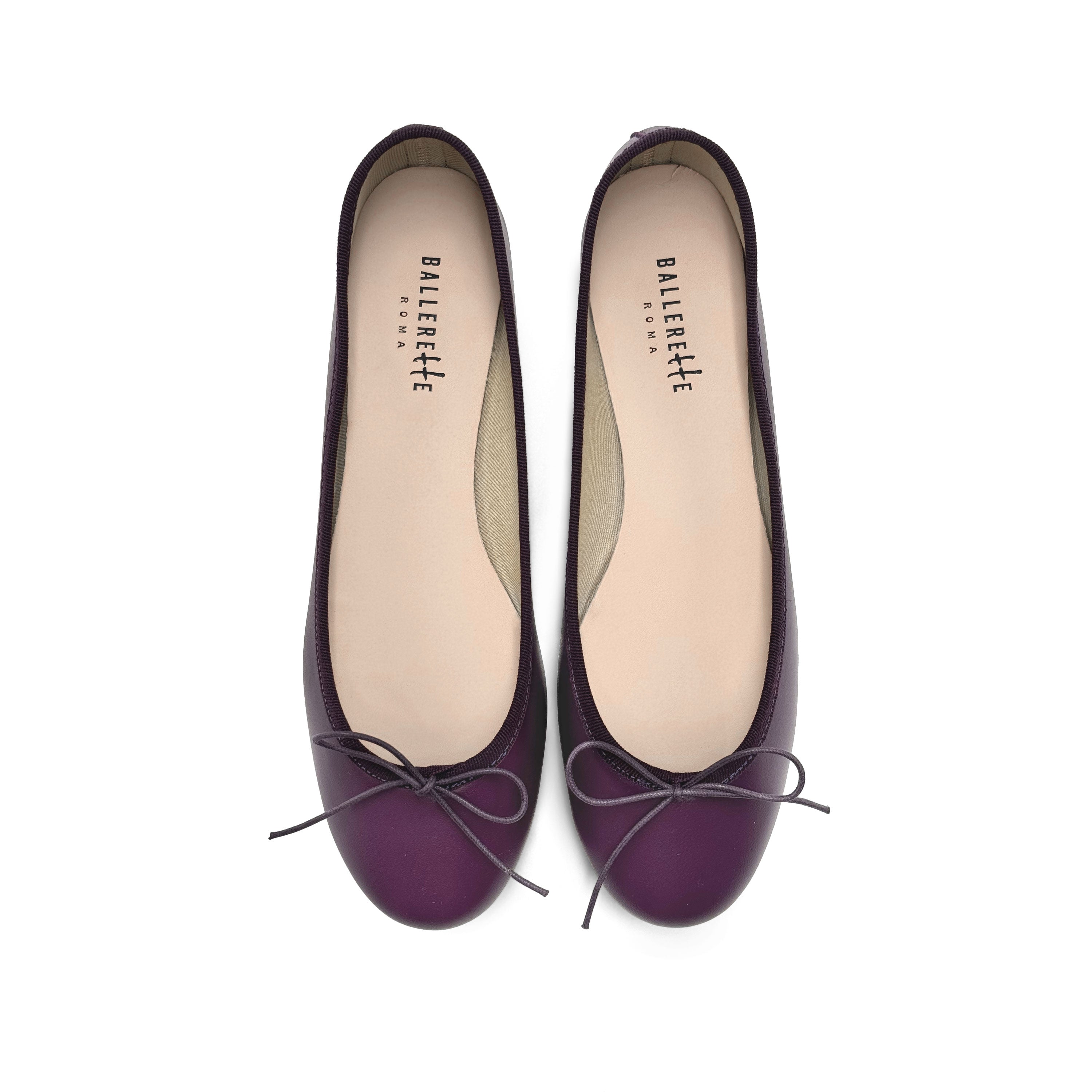 Ballerine in pelle viola
