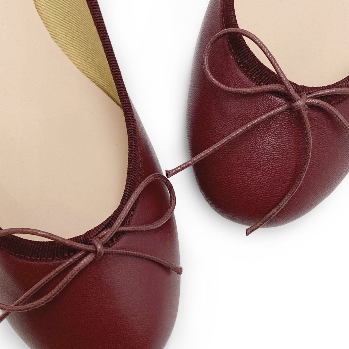 Ballerine in pelle bordeaux