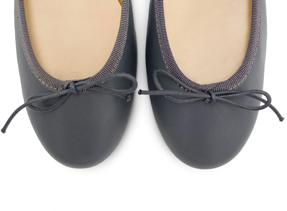 Ballerine in pelle grigie fumo