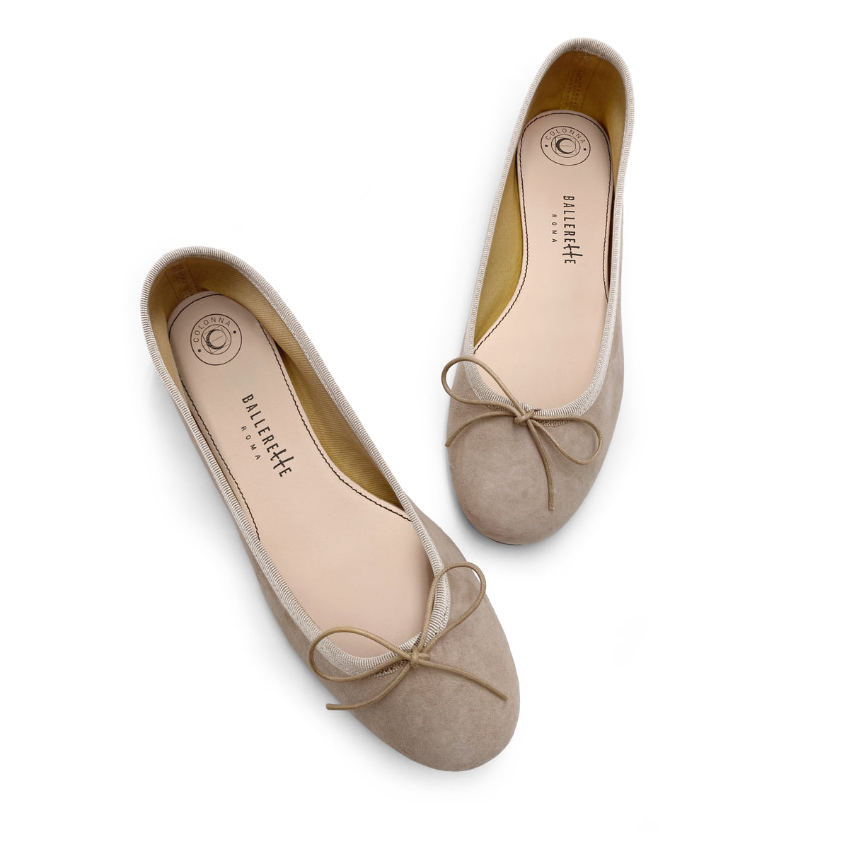 Ballerine in camoscio tortora