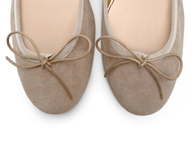 Ballerine in camoscio tortora