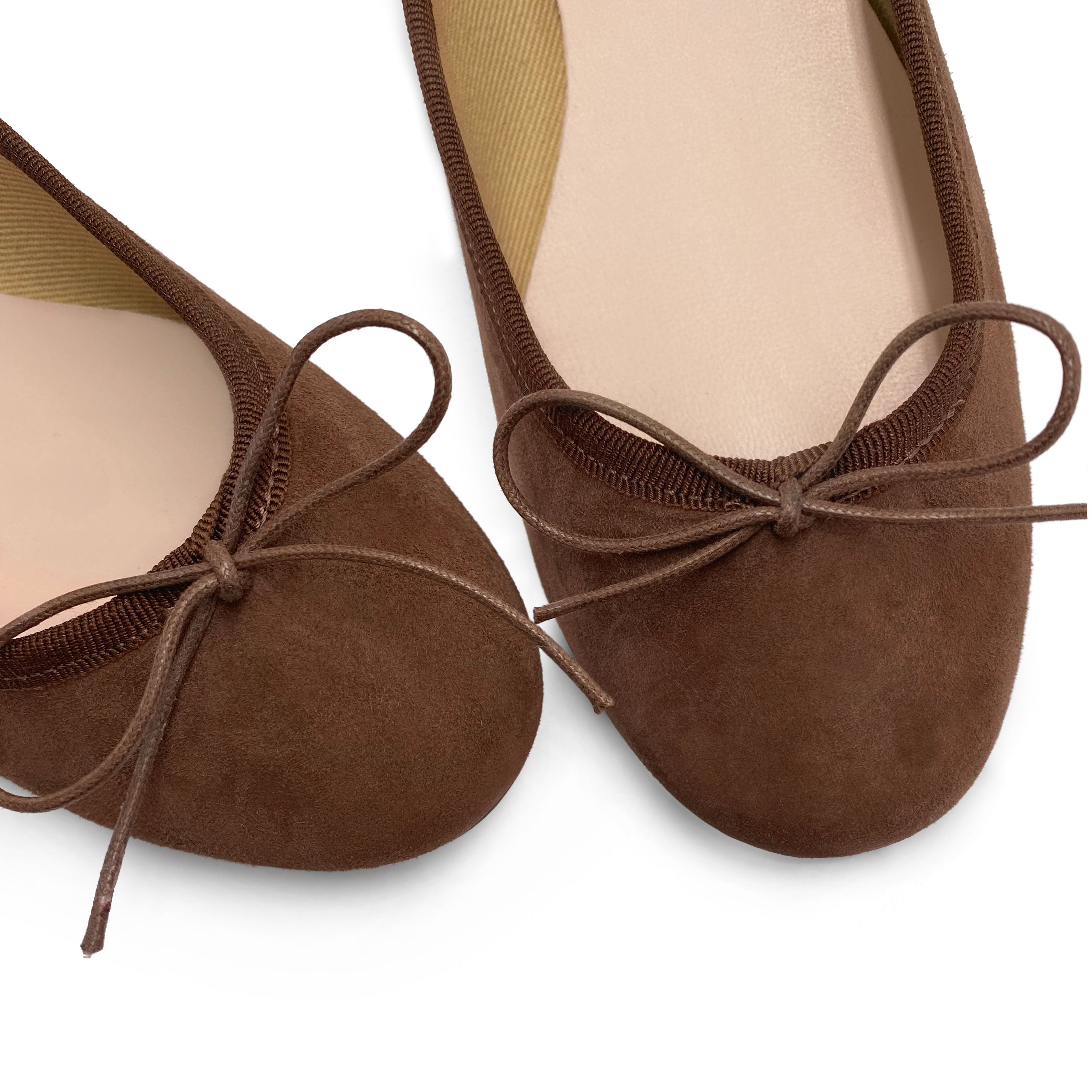 Ballerine in camoscio marrone scuro