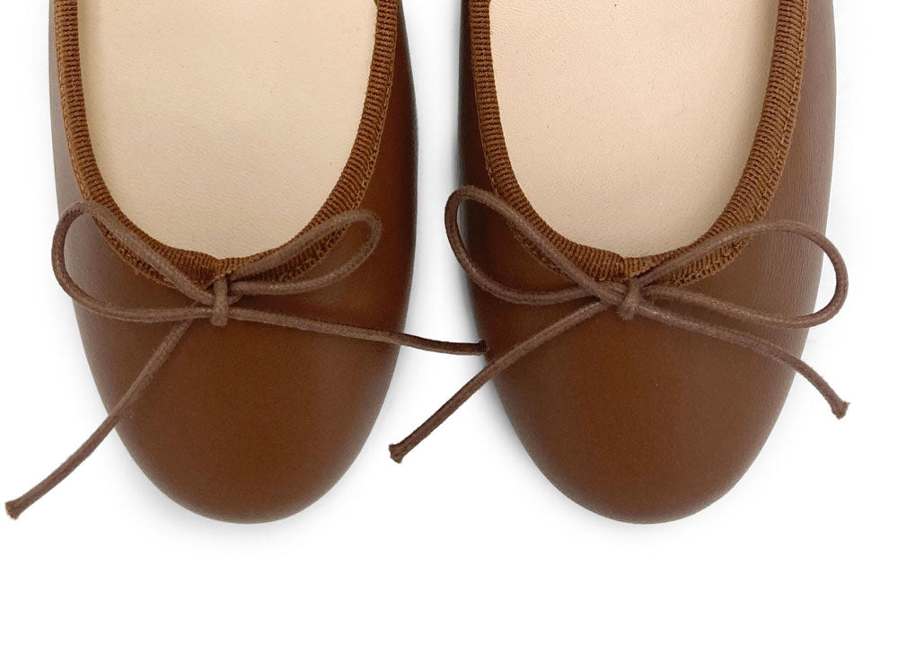 Ballerine marroni in pelle