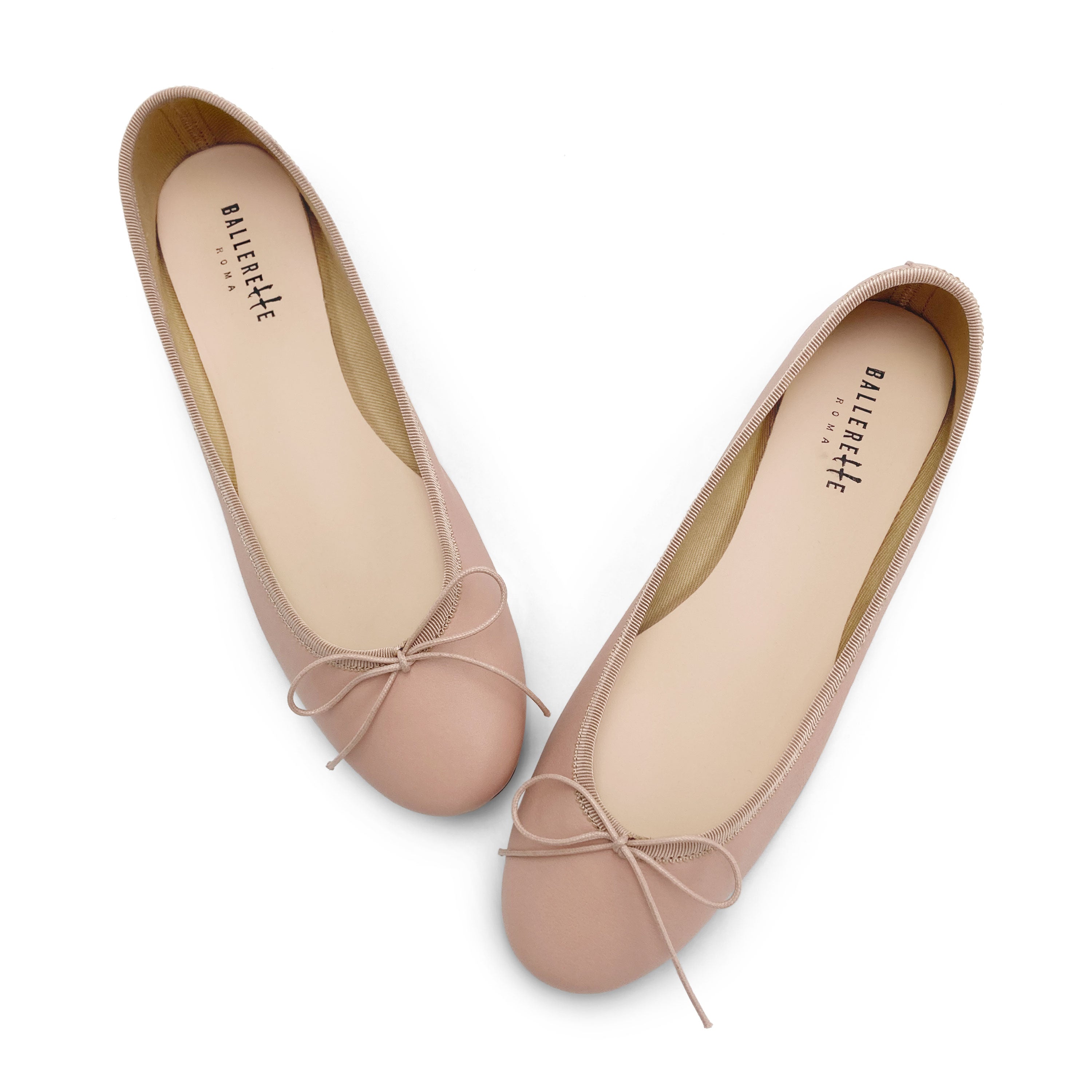 Ballerine in pelle rosa antico