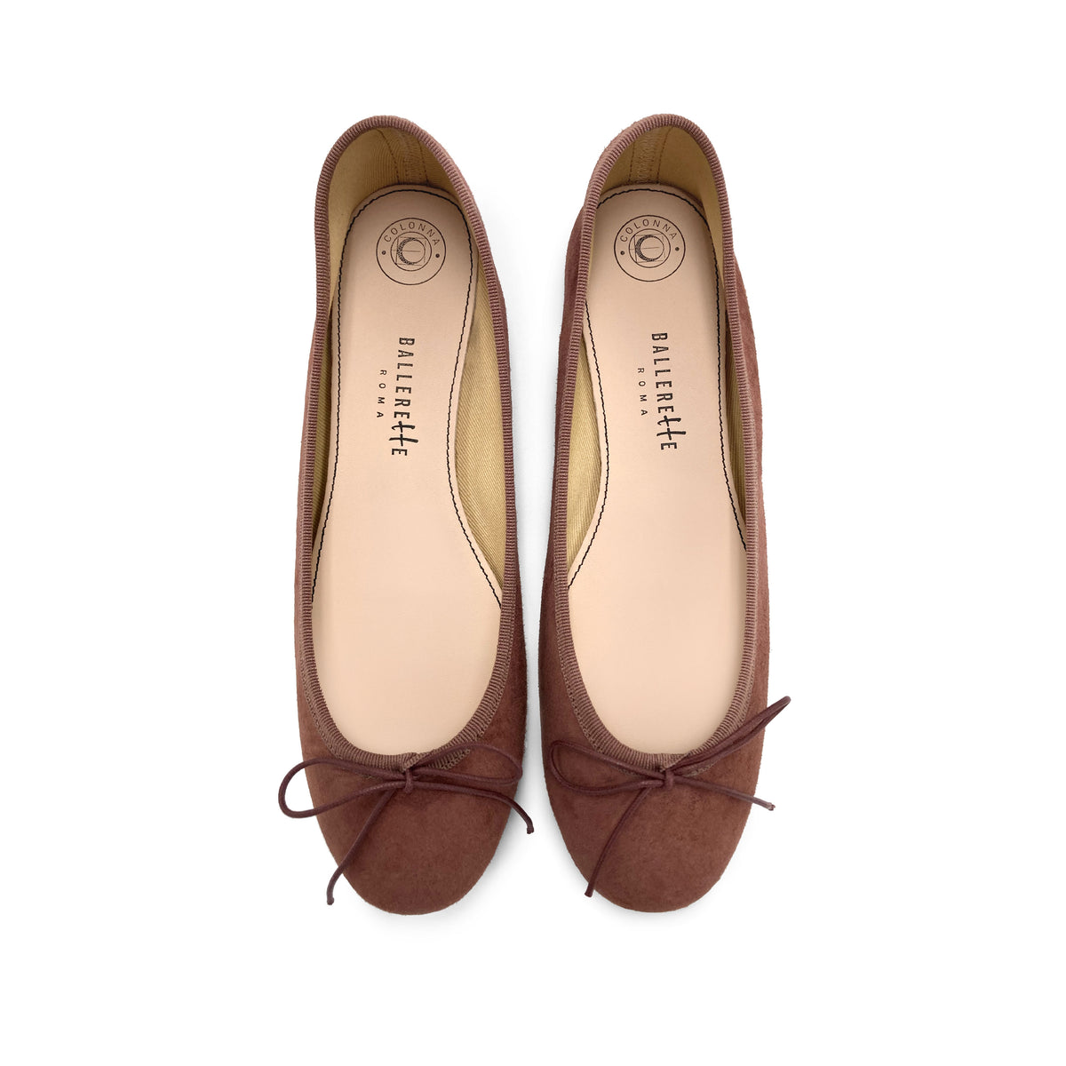 Ballerine in camoscio vino