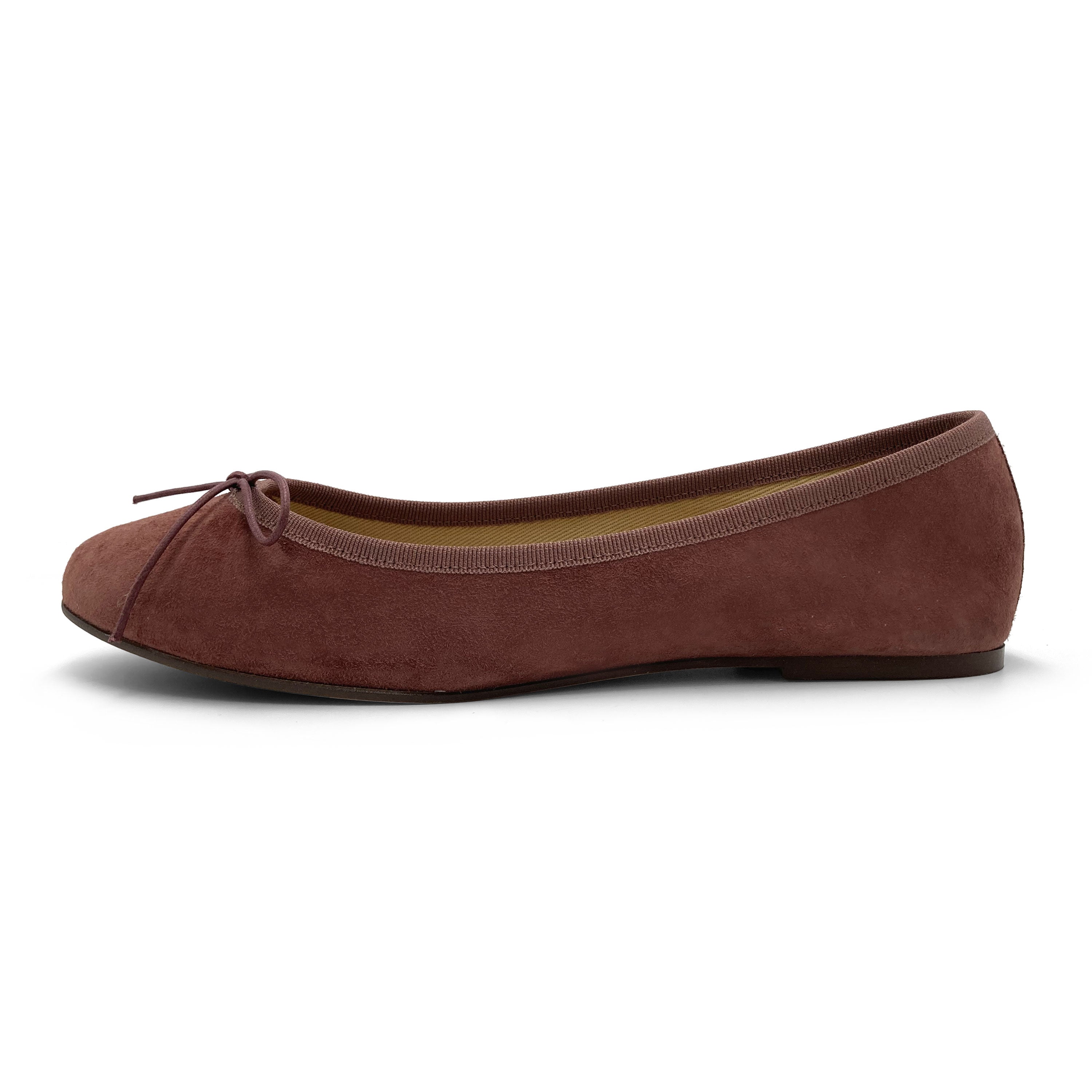 Ballerine in camoscio vino