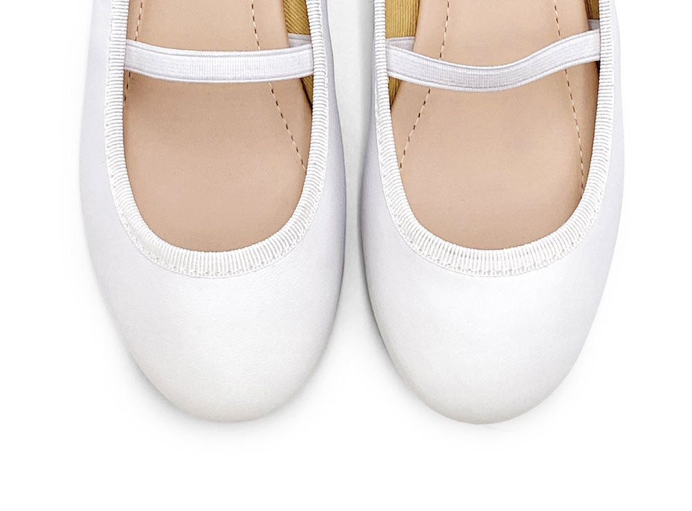 Bailarinas para niña en piel blanca con elástico