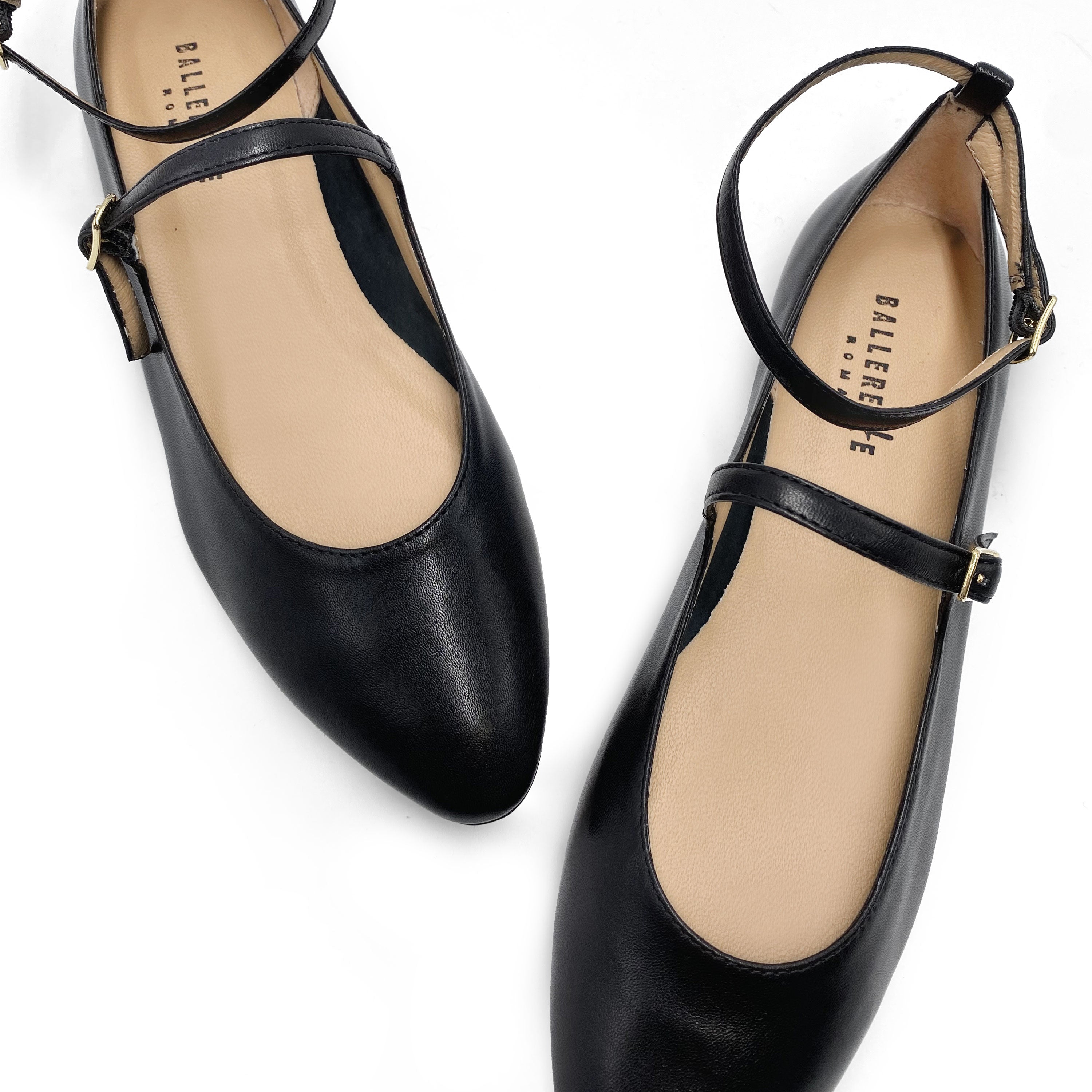 Ballerines Mary Jane noires avec brides