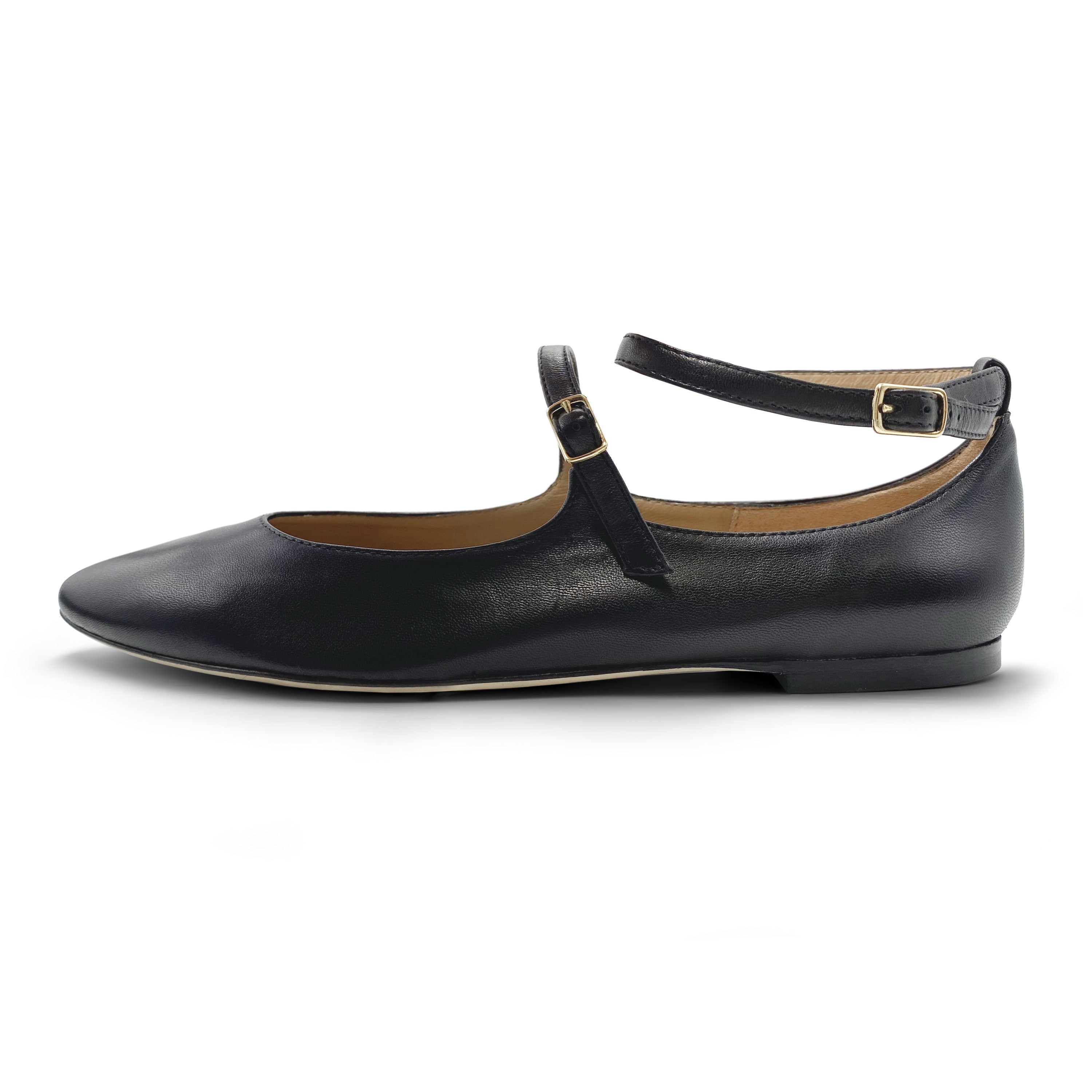 Ballerines Mary Jane noires avec brides