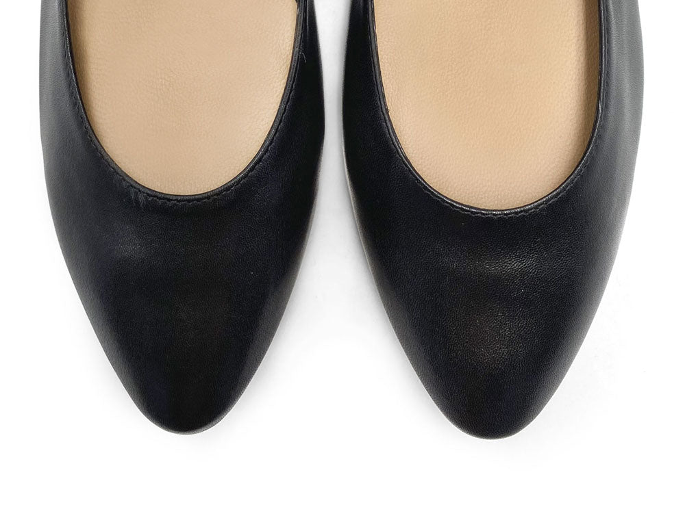 Ballerines Mary Jane noires avec brides