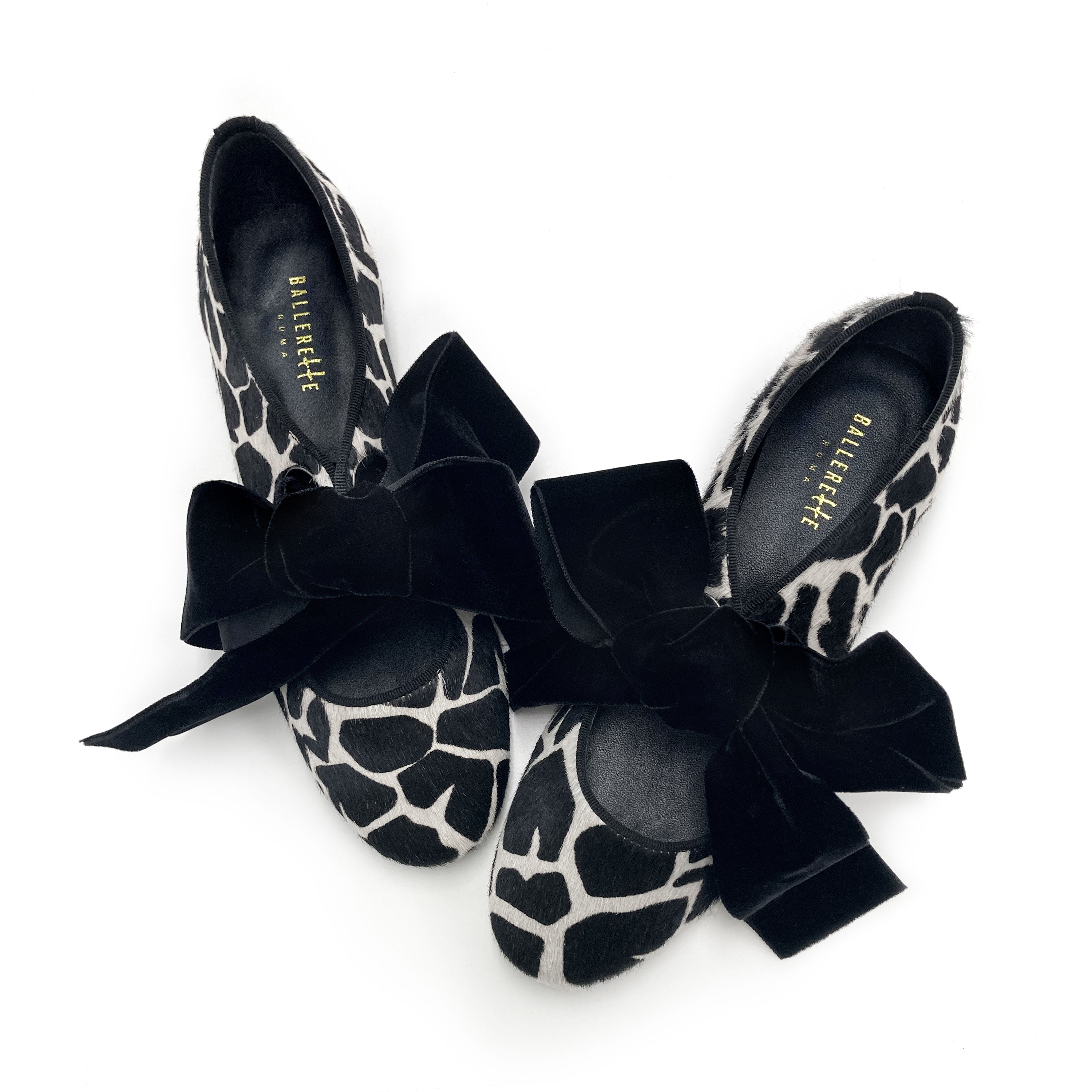 Scarpe donna animalier in cavallino maculato bianco e nero