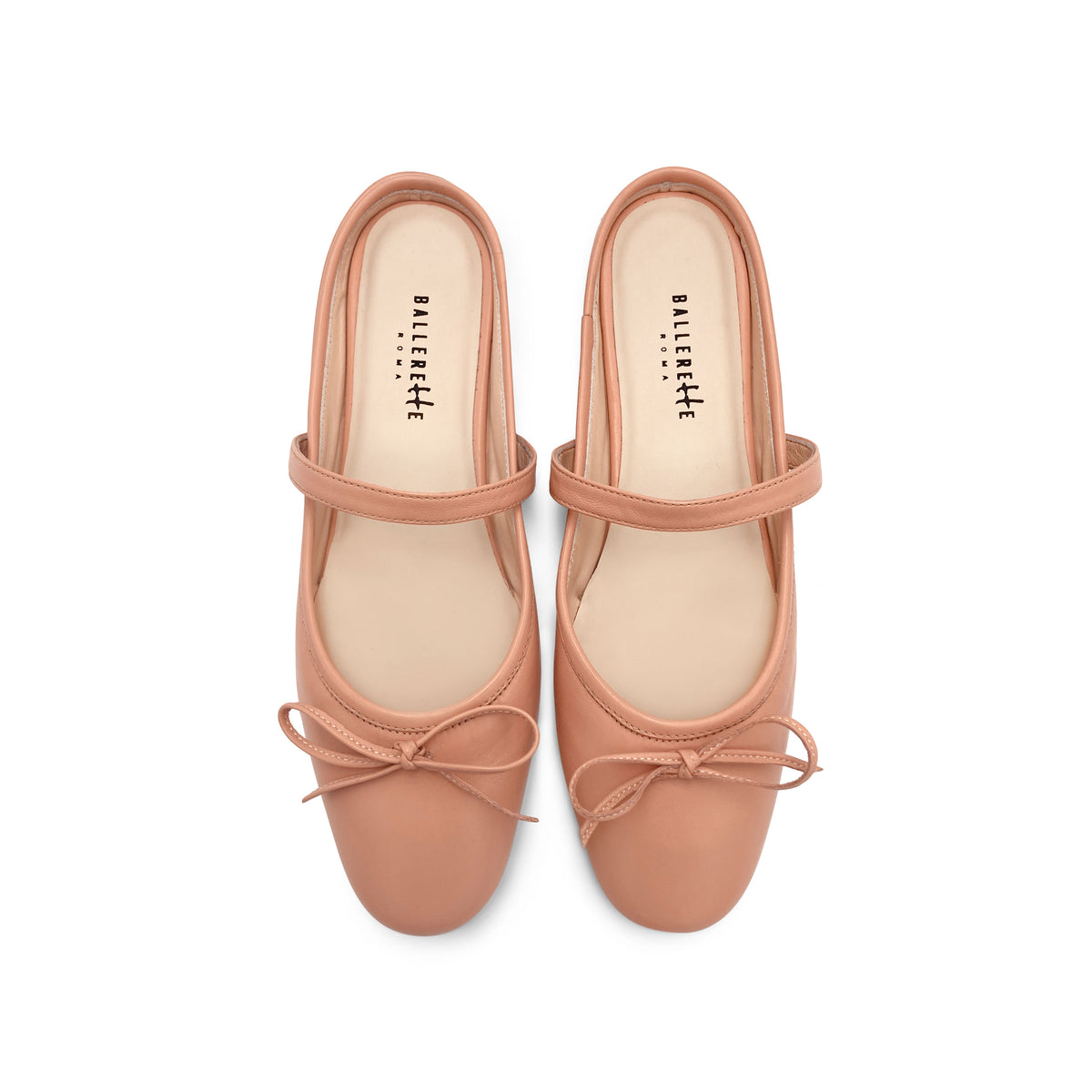Ballerine sabot rosa con lavorazione a sacchetto