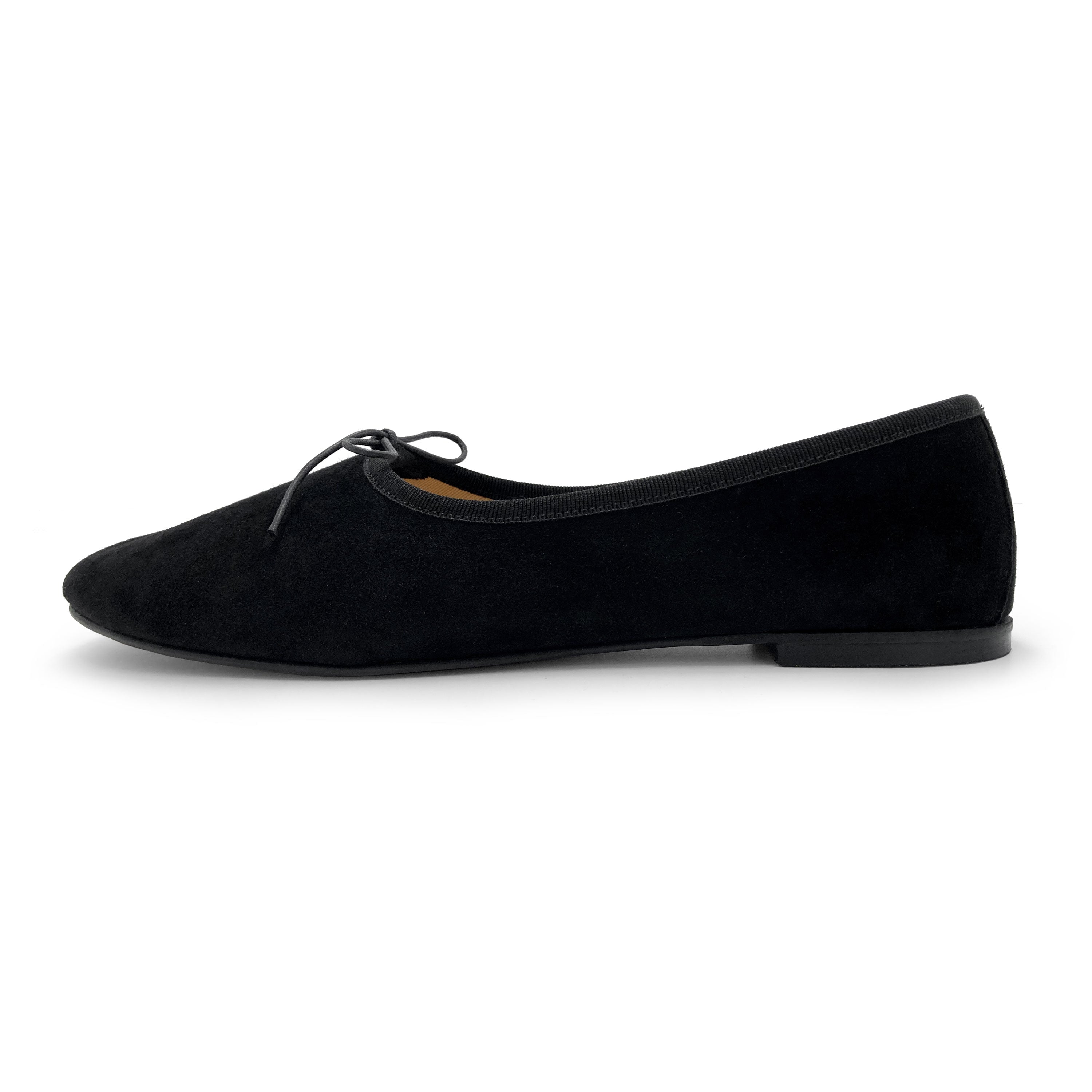 Bailarinas "glove shoes" negras en ante