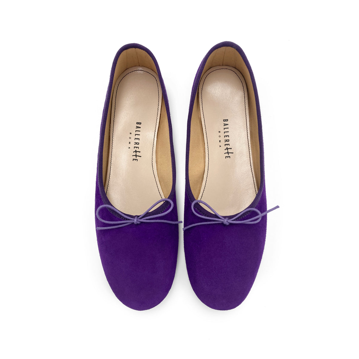 Bailarinas "glove shoes" de mujer violetas en ante
