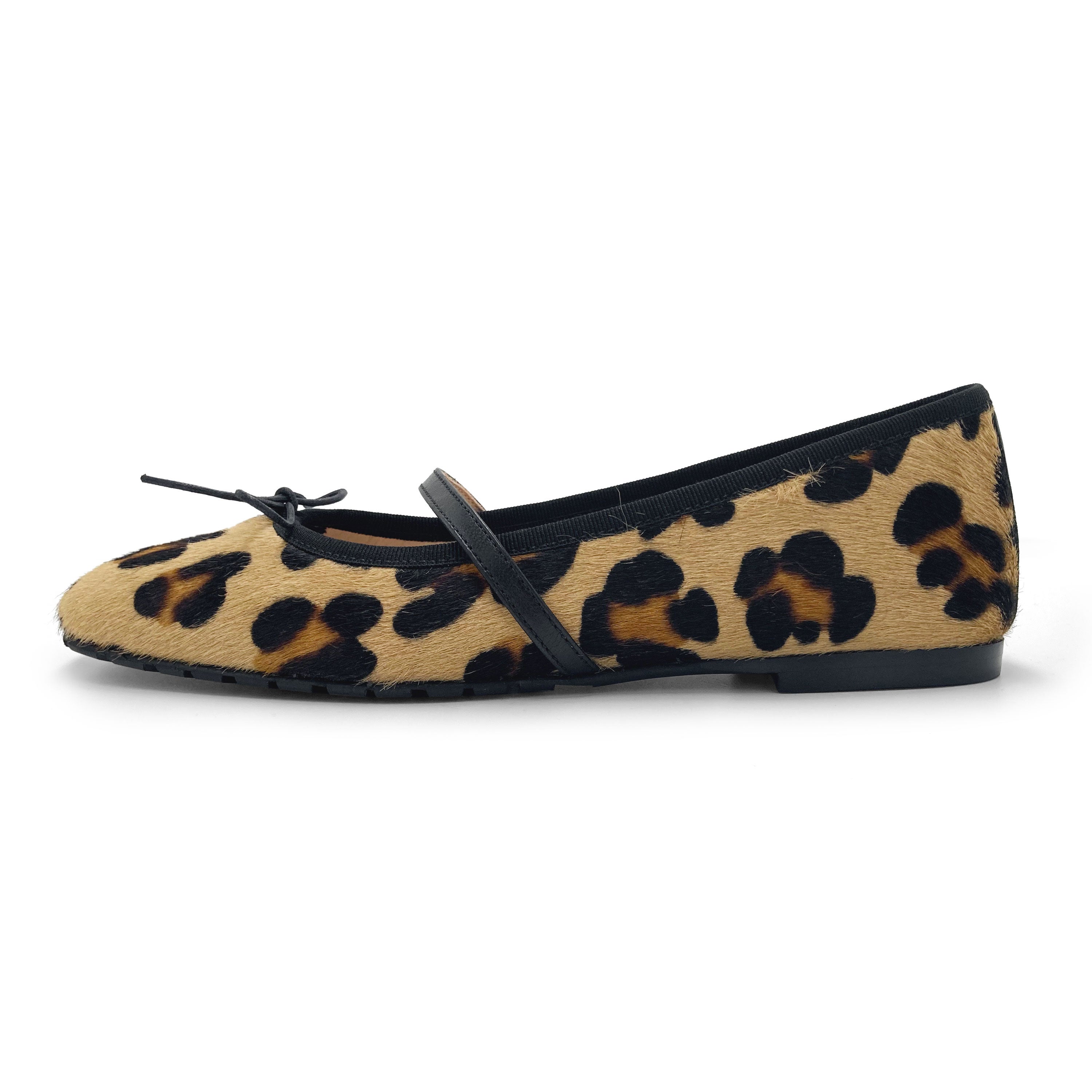 Ballerine Mary Jane in cavallino maculato animalier