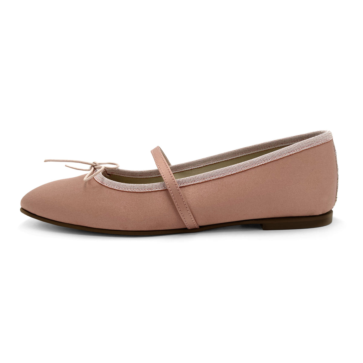 TT GO GREEN Collection - Ballerine Mary Jane rosa antico in raso ECO