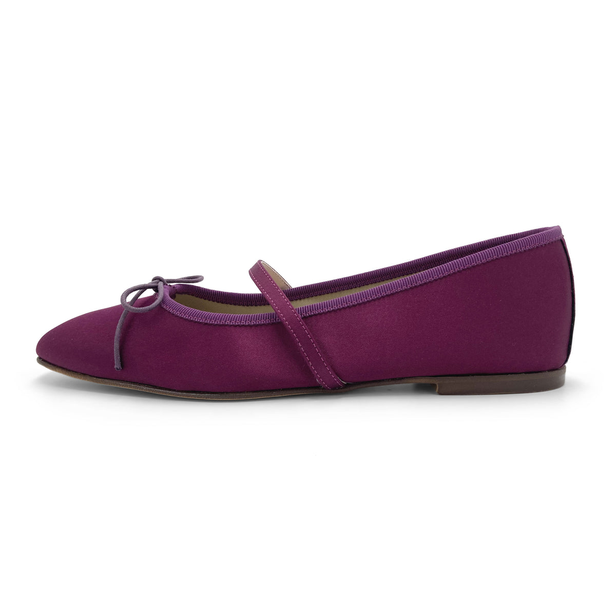 TT GO GREEN Collection - Mary Jane Ballerinas in Fuchsia aus recyceltem Satin
