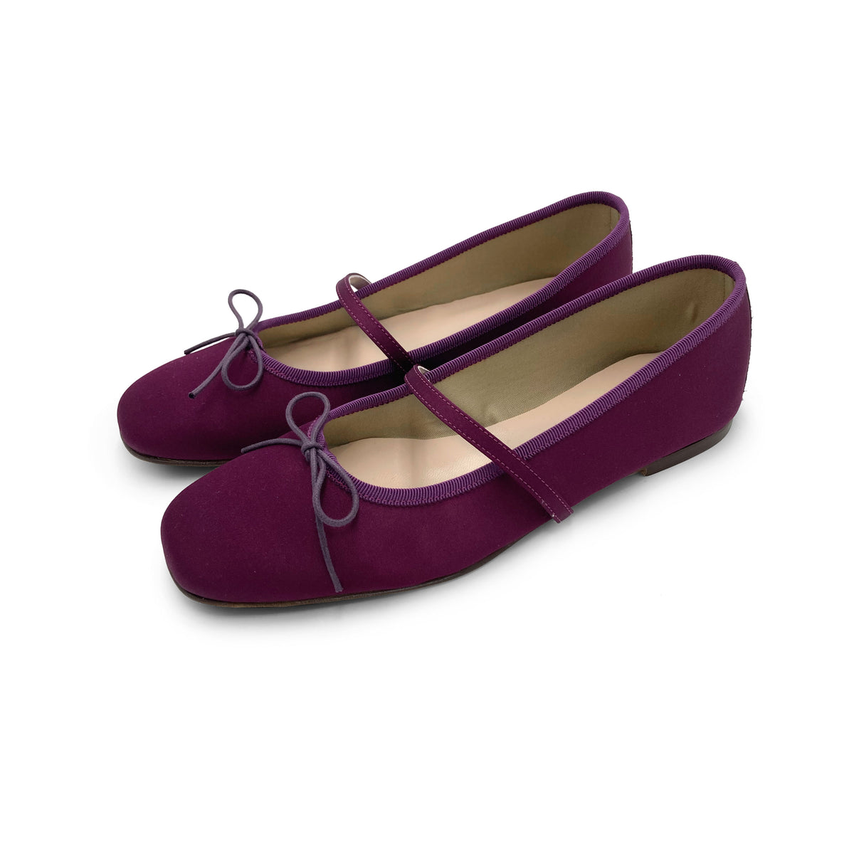 TT GO GREEN Collection - Mary Jane Ballerinas in Fuchsia aus recyceltem Satin