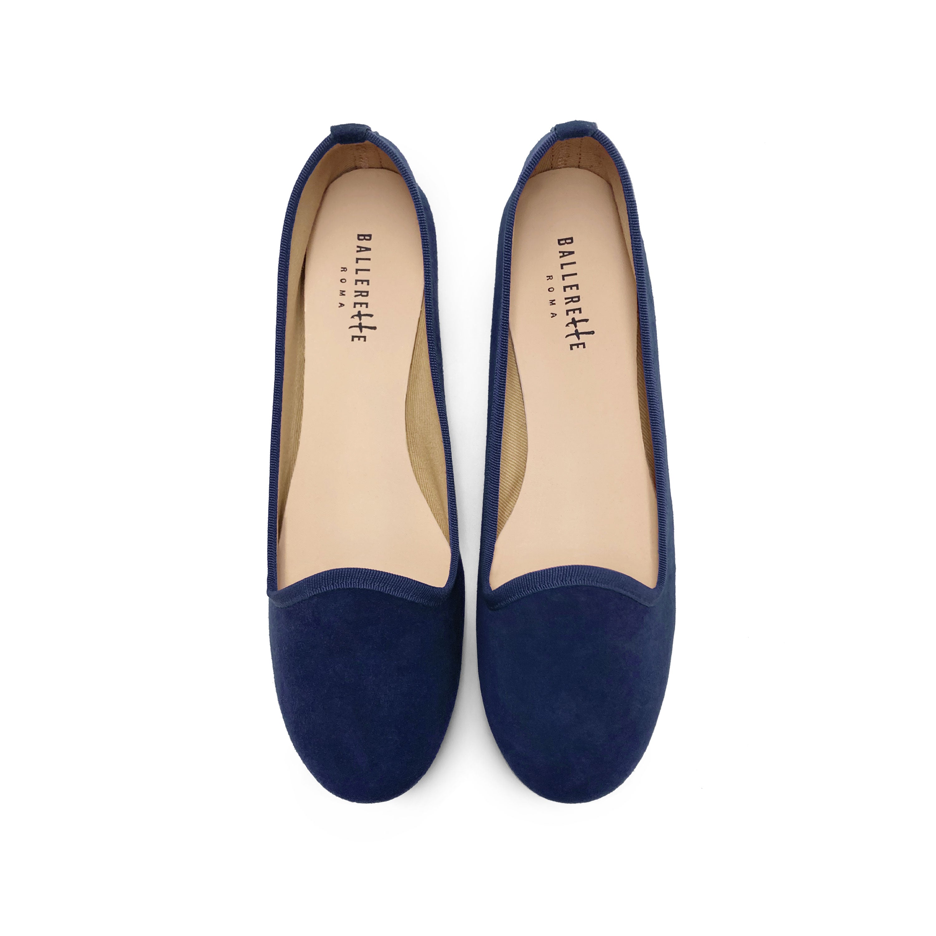 Slippers donna in camoscio blu
