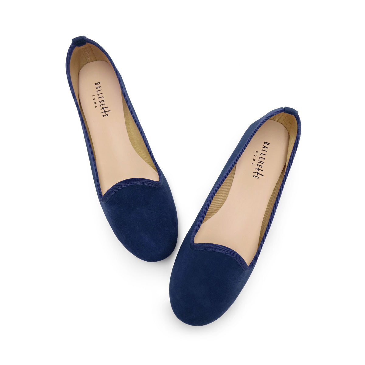 Slippers donna in camoscio blu