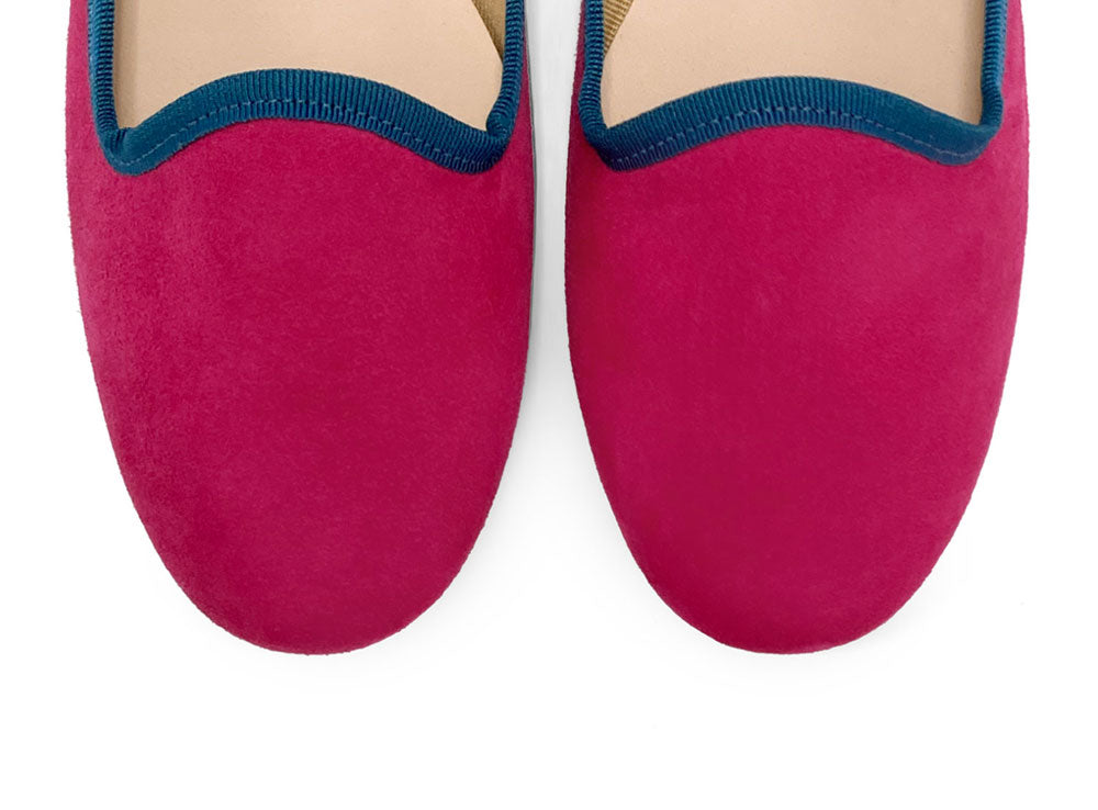 Pflaumenfarbenem Wildleder Damen Loafers