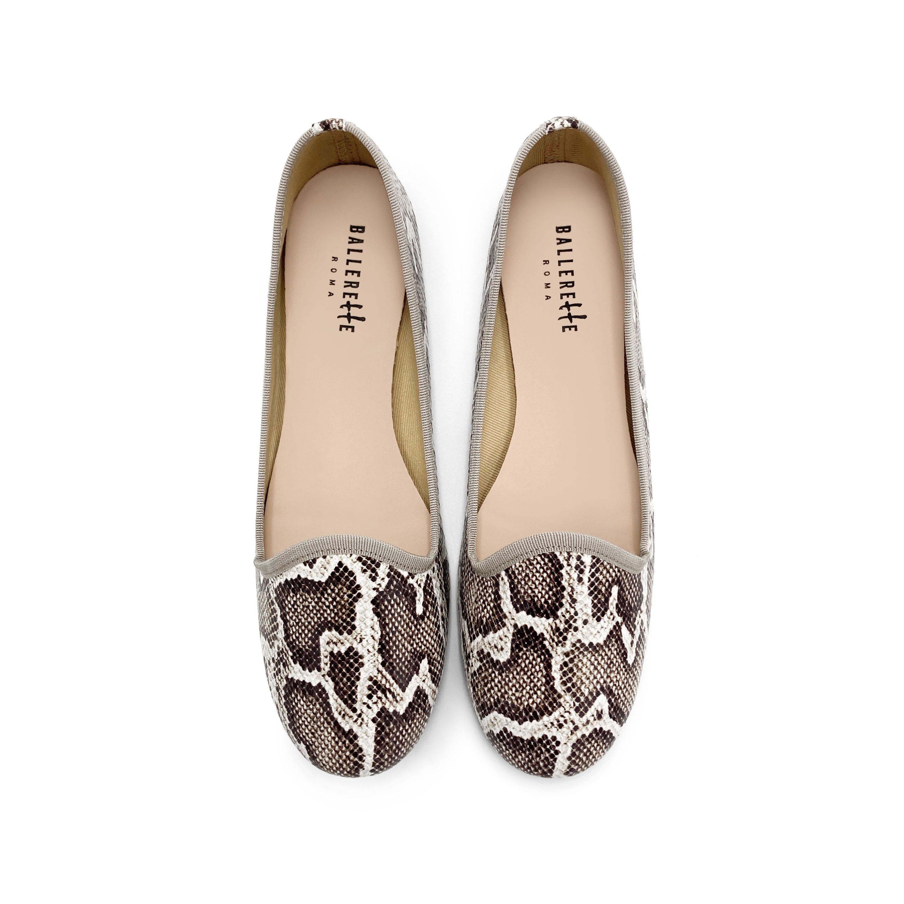 Slippers donna animalier pitonate in pelle