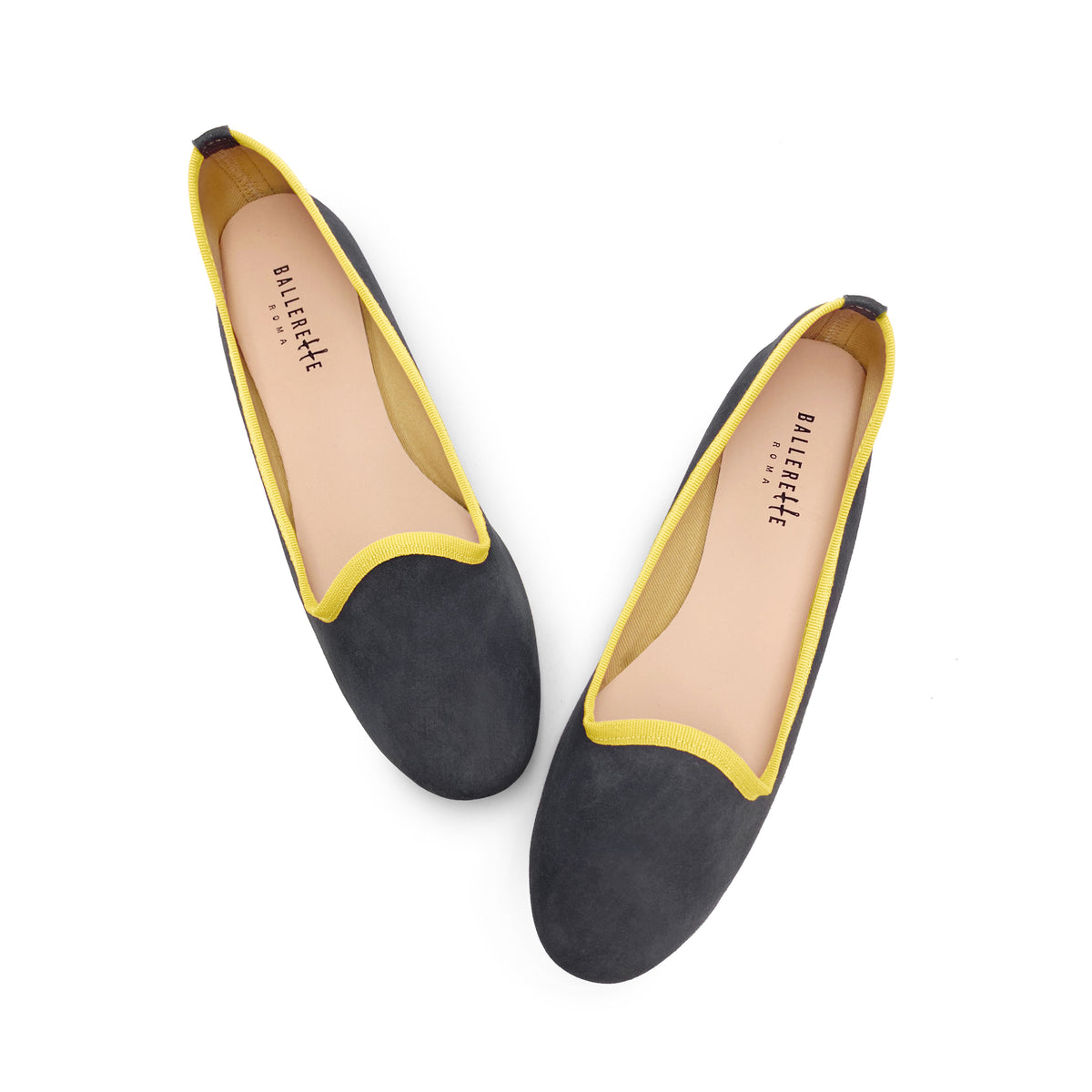 Slippers da donna in camoscio fumo