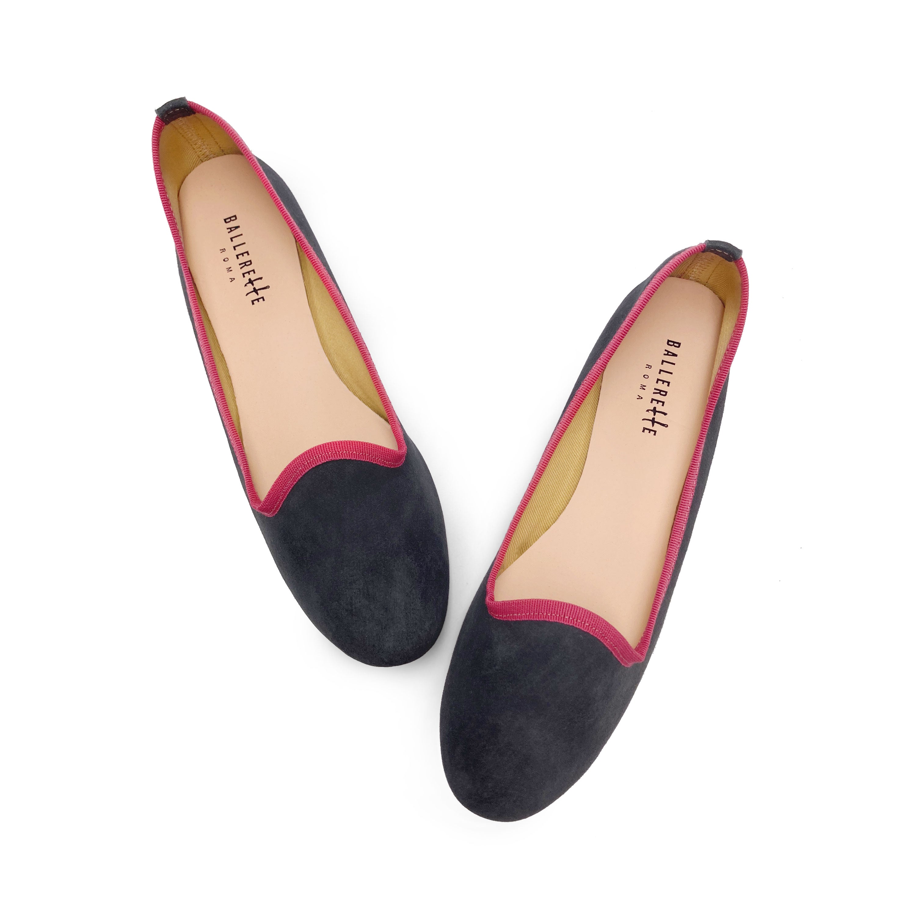 Damenslippers aus rauchgrauem Wildleder