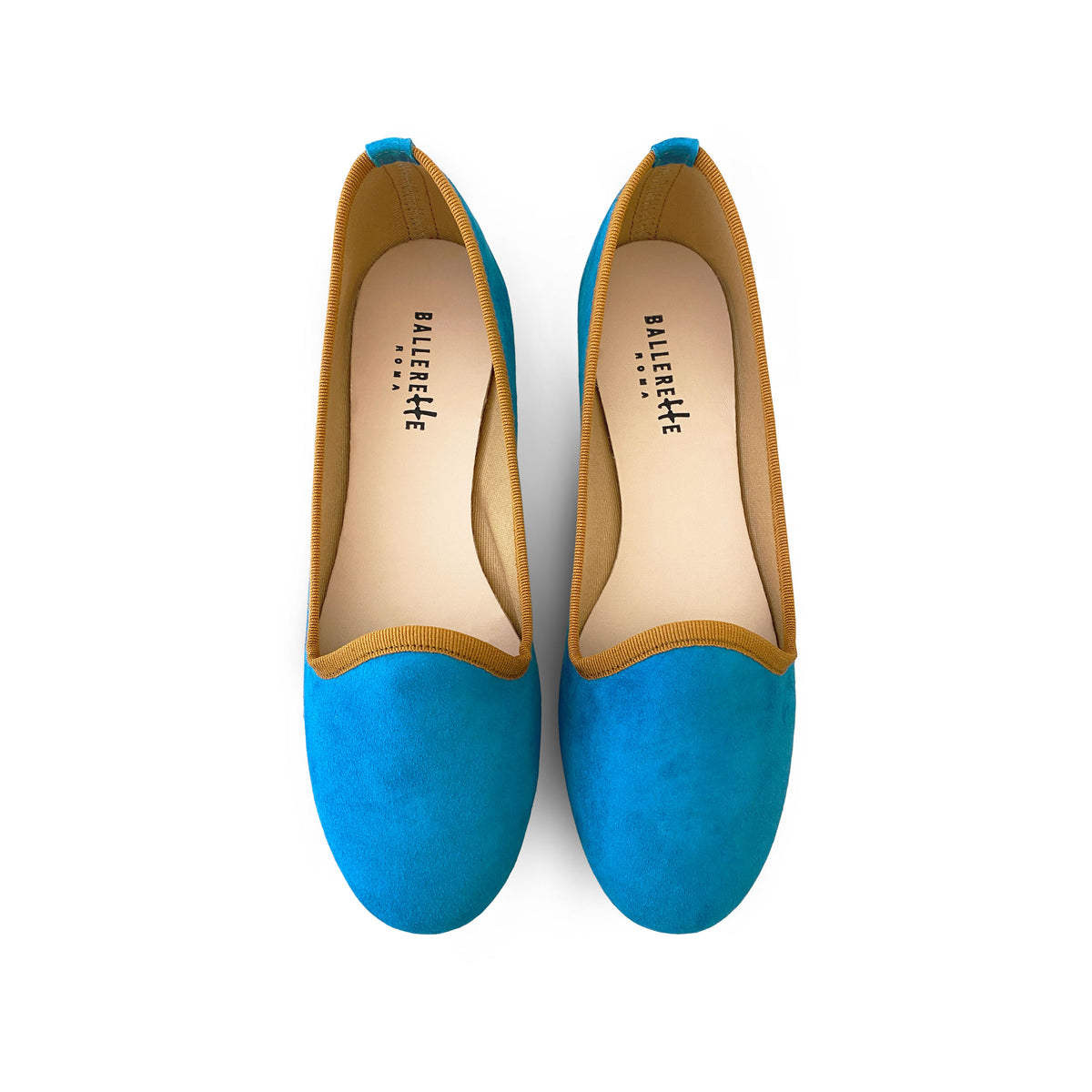 Light blue suede loafers 