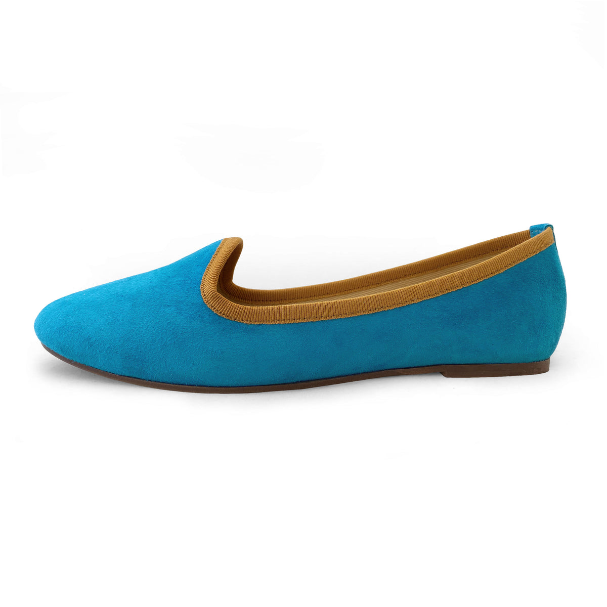 Light blue suede loafers 