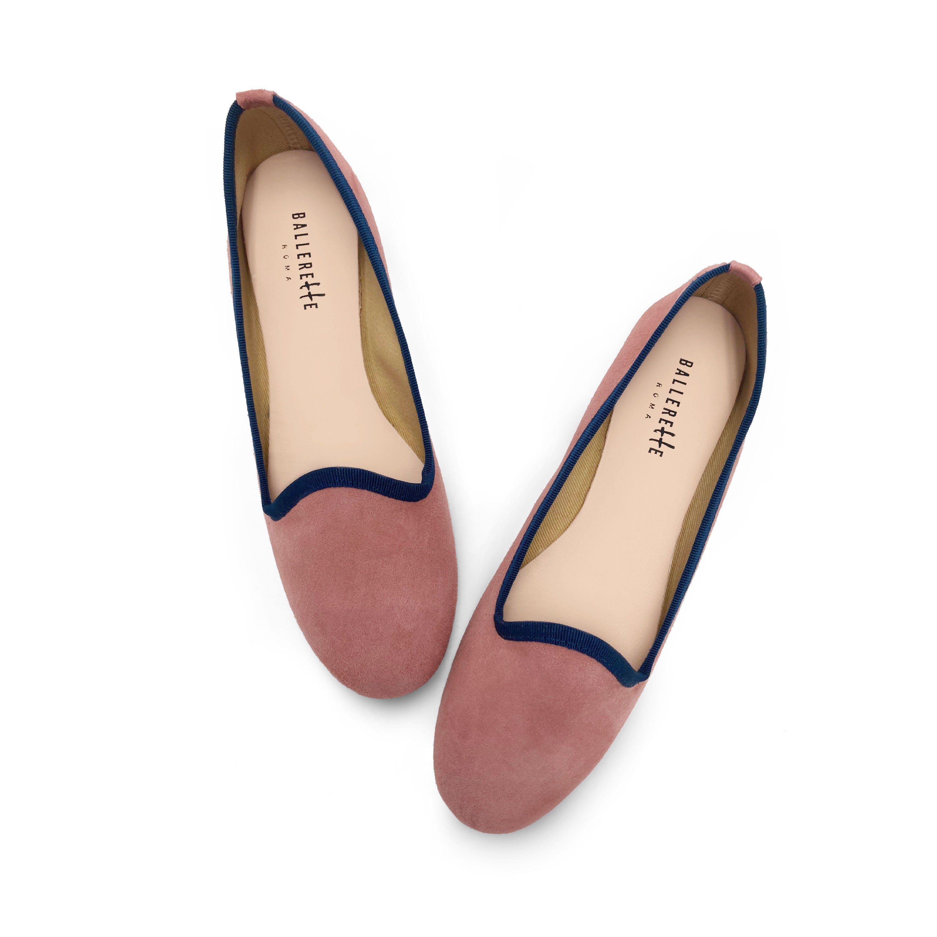 Slippers donna in camoscio rosa antico