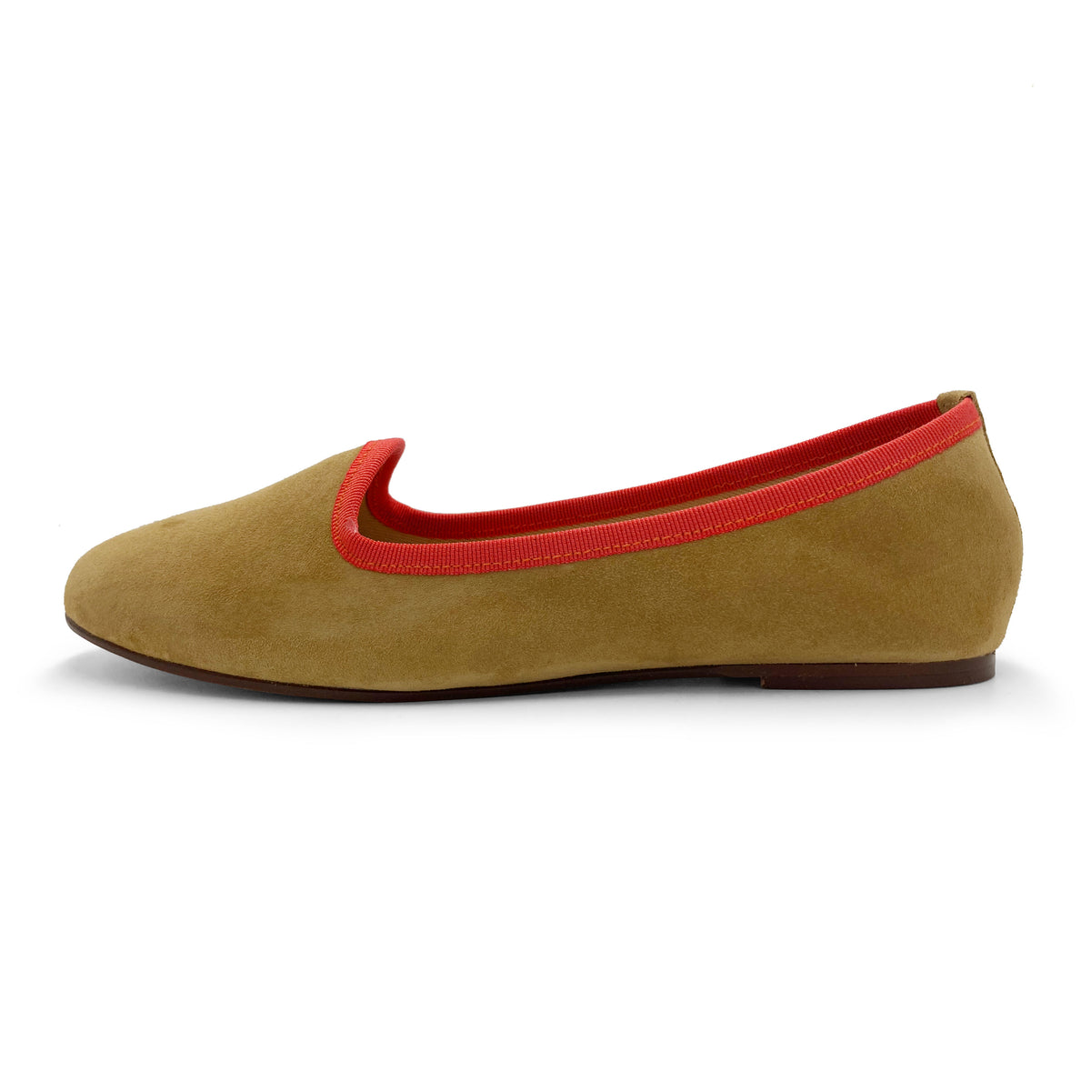 Slippers donna in camoscio verde oliva