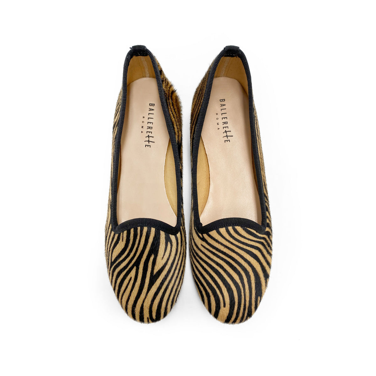 Slippers donna zebrate in cavallino